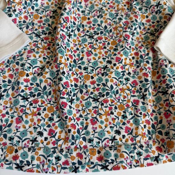 Tea Collection Floral Printed Layered Sleeve Baby Dress 6-9 Months - Picture 3 of 10
